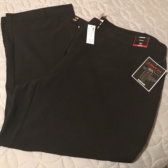 Avenue Pants - Avenue Curvy Black Pants, NWT